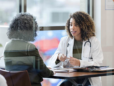 A consultation between a doctor and patient