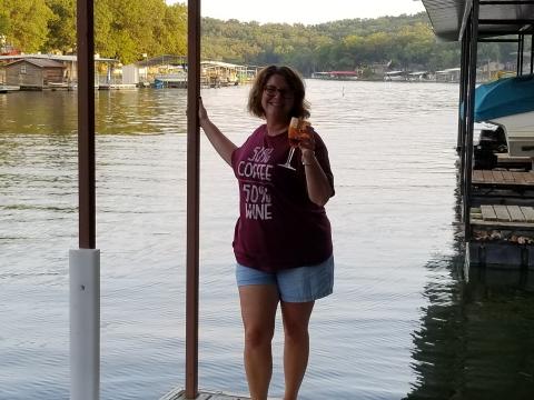 Lisa Bistline at the lake
