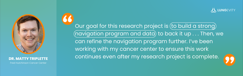 Quote about the goal of the research project creating a sustainable program