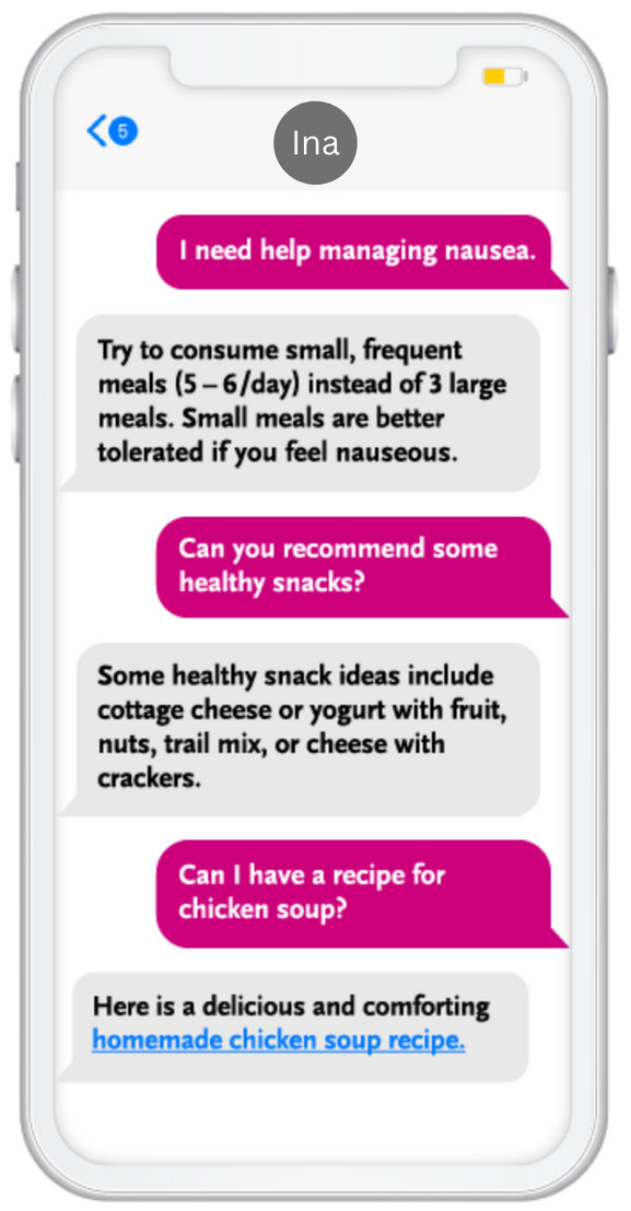 Ina screenshot on mobile