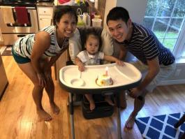 Dan tran, wife, and child