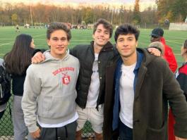Chris with friends Matt and Eyal Chris with friends Matt and Eyal